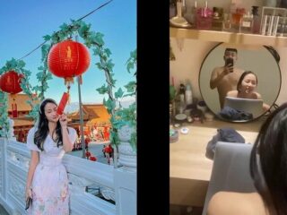 CHơi em gái dáng ngon trước bàn trang điểm