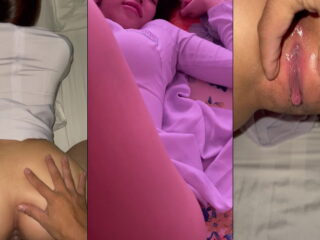 Em nữ sinh trong tà áo dài mới học về đã kéo vào khách sạn