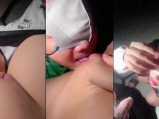 Anh grab và em khách bướm múp rụp dừng xe bú liếm cho nhau